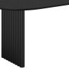 79" Walnut Solid Wood Double Pedestal Base Oval Dining Table
