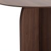 45" Walnut Solid Wood Pedestal Base Round Top Dining Table