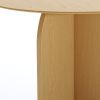 45" Natural Solid Wood Pedestal Base Round Top Dining Table