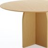 52" Natural Solid Wood Pedestal Base Round Top Dining Table