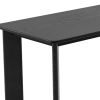 78" Black Solid Wood Dining Table