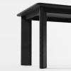 78" Black Solid Wood Dining Table