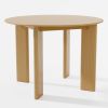 42" Natural Solid Wood Round Top Dining Table