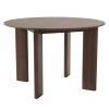 45" Walnut Solid Wood Round Top Dining Table
