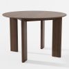 45" Walnut Solid Wood Round Top Dining Table