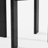 45" Black Solid Wood Round Top Dining Table