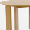 45" Natural Solid Wood Round Top Dining Table