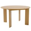 51" Natural Solid Wood Round Top Dining Table