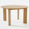 51" Natural Solid Wood Round Top Dining Table