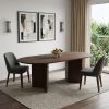 79" Walnut Wood Double Pedestal Base Oval Dining Table