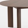 59" Brown Solid Wood Round Top Dining Table