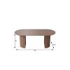 79" Brown Wood Double Pedestal Base Oval Dining Table