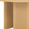 46" Natural Wood Three Leg Base Round Top Dining Table