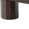 86" Walnut Solid Wood Double Pedestal Base Oval Dining Table
