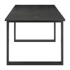79" Black Wood Sled Base Dining Table