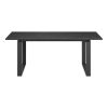 79" Black Wood Sled Base Dining Table