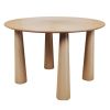 79" Natural Solid Wood Oval Dining Table