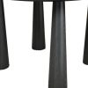 45" Black Wood Round Top Dining Table