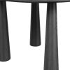 45" Black Wood Round Top Dining Table