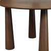 45" Walnut Wood Round Top Dining Table