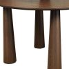 45" Walnut Wood Round Top Dining Table