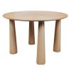 45" Natural Wood Round Top Dining Table