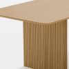 79" Natural Wood Double Pedestal Base Dining Table
