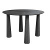 67" Black Solid Wood Oval Dining Table