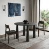 67" Black Solid Wood Oval Dining Table