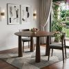 67" Walnut Wood Oval Dining Table