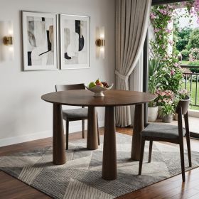 67" Walnut Wood Oval Dining Table