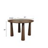67" Walnut Wood Oval Dining Table