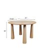 67" Natural Wood Oval Dining Table