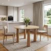 67" Natural Wood Oval Dining Table