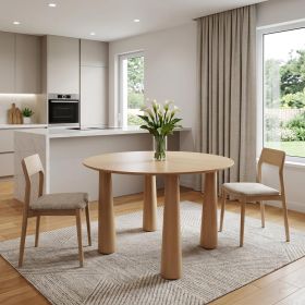 67" Natural Wood Oval Dining Table