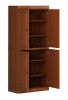 72" Brown Solid Wood Four Door Pantry Or Storage Closet