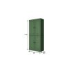72" Green Solid Wood Four Door Pantry Or Storage Closet
