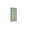 72" Sage Solid Wood Four Door Pantry Or Storage Closet