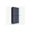 72" French Blue Solid Wood Four Door Pantry Or Storage Closet