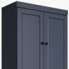 72" French Blue Solid Wood Four Door Pantry Or Storage Closet