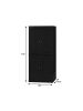 72" Black Solid Wood Four Door Two Drawer Pantry Or Storage Closet