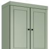 72" Sage Solid Wood Four Door Two Drawer Pantry Or Storage Closet
