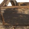 20" Dark Brown Reclaimed Wood Handmade Serving Tray With Handles