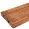 21" Natural Solid Wood Handmade Serving Tray With Handles