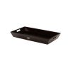 26" Black Solid Wood Handmade Serving Tray With Handles