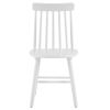 Set of Two White Solid Wood Windsor Back Dining Side Chairs