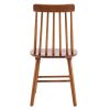 Set of Two Walnut Solid Wood Windsor Back Dining Side Chairs