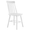Set of Four White Solid Wood Windsor Back Dining Side Chairs