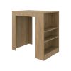 36" Beige Wood Kitchen Island