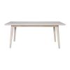71" White Wood Dining Table
